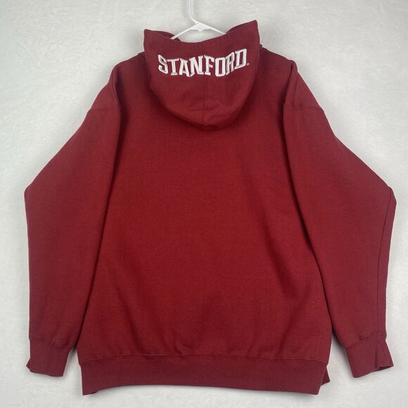 Stanford Cardinals Zip Sweater Mens 2XL XXL Red Pockets Hooded Sweatshirt NCAA - Picture 2 of 8